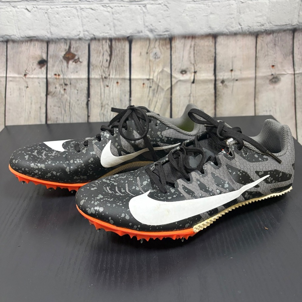 Nike Zoom Rival S 9 Mens Track Field Racing Spikes Black Grey 907564-008 Size‎ 7